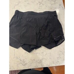Lululemon black size 12 hotty hot shorts running atheleisure
